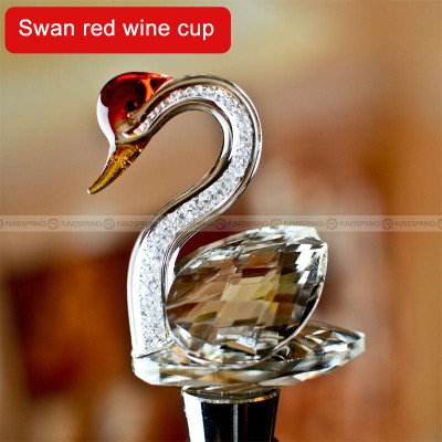 Crystal Swan Diamond Red Wine Stopper Creative Glass Wine Stopper Crystal Swan Diamond Red Wine Stopper Creative Glass Wine Stopper