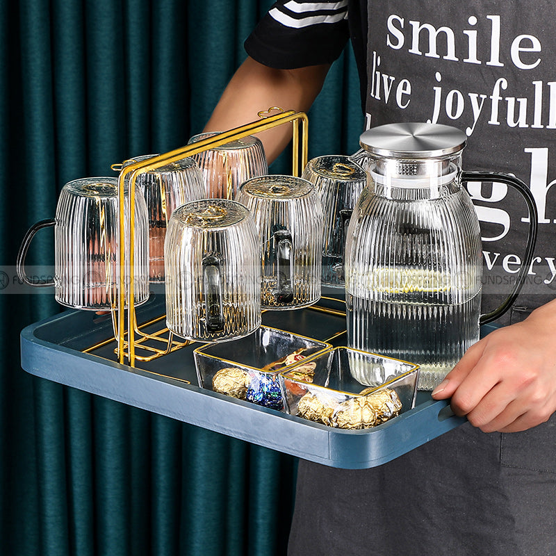 Nordic Elegance Glass Mugs: Vertical Stripes Tea & Coffee Cups with Handle Nordic Elegance Glass Mugs: Vertical Stripes Tea & Coffee Cups with Handle
