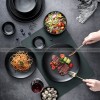 Frosted Tableware Set Black Ceramic Dinnerware Combination Frosted Tableware Set Black Ceramic Dinnerware Combination