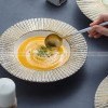 Carll Solar Series Dinnerware Collection Hotel Dishes Golden/White Dinner Plate Carll Solar Series Dinnerware Collection Hotel Dishes Golden/White Dinner Plate