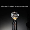 Crystal Flow Gold Foil Red Wine Stoppers Sealed Bottle Stopper Crystal Flow Gold Foil Red Wine Stoppers Sealed Bottle Stopper