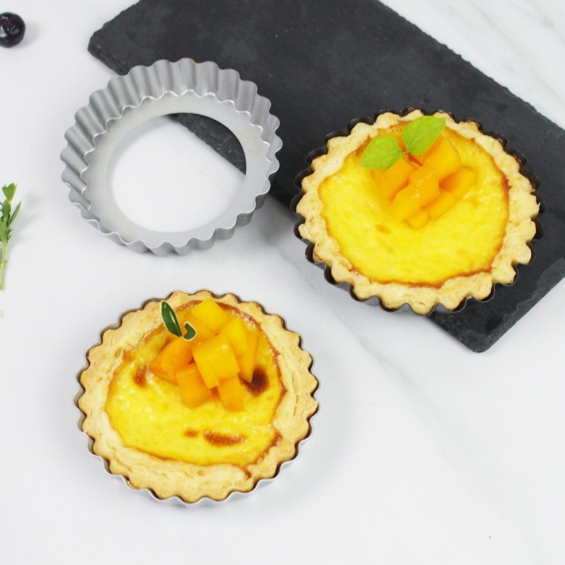4-Inch Egg Tart Pan Cake Baking Pan Non-stick Round Fruit Pie Pan 4-Inch Egg Tart Pan Cake Baking Pan Non-stick Round Fruit Pie Pan