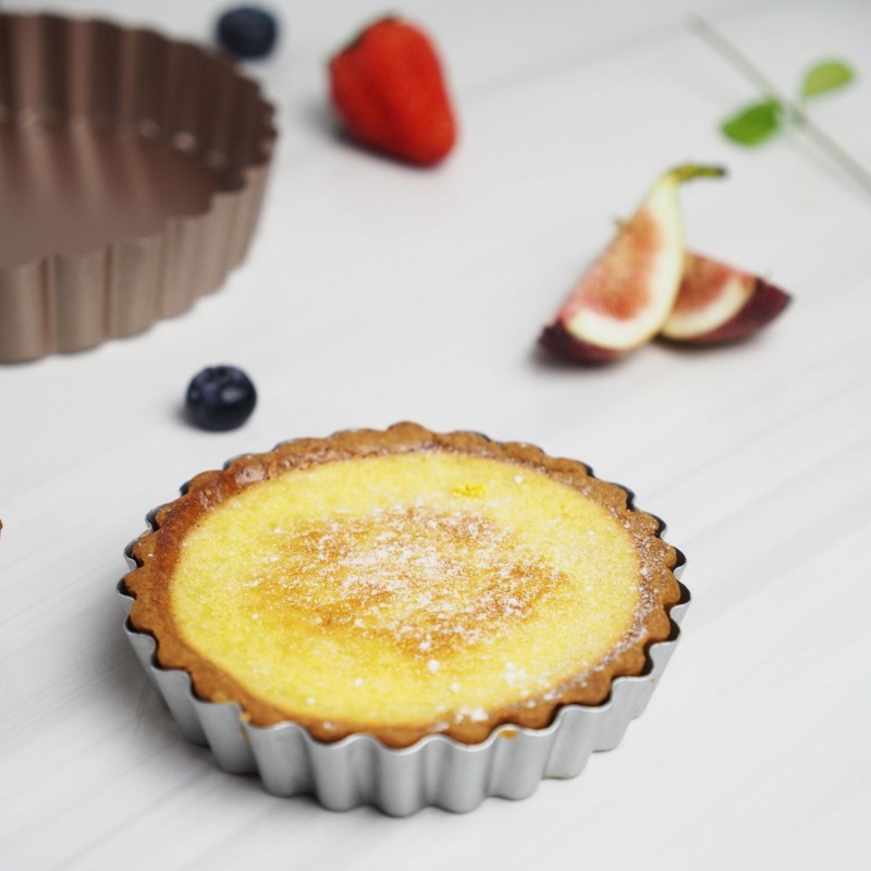 4-Inch Egg Tart Pan Cake Baking Pan Non-stick Round Fruit Pie Pan 4-Inch Egg Tart Pan Cake Baking Pan Non-stick Round Fruit Pie Pan