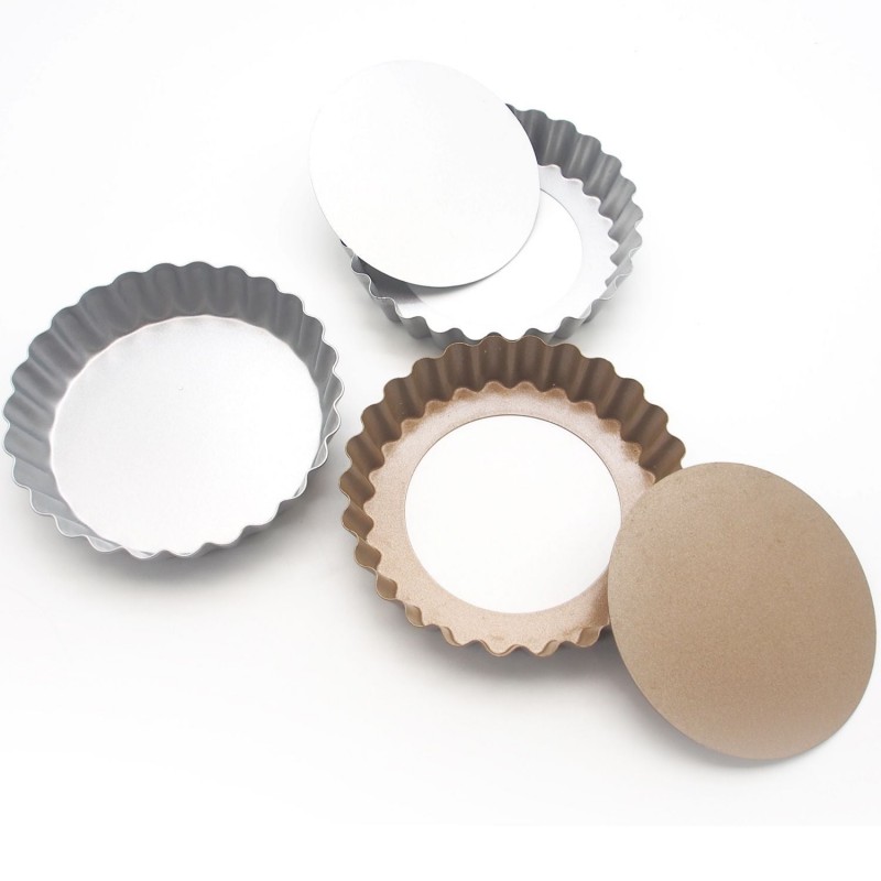 4-Inch Egg Tart Pan Cake Baking Pan Non-stick Round Fruit Pie Pan 4-Inch Egg Tart Pan Cake Baking Pan Non-stick Round Fruit Pie Pan