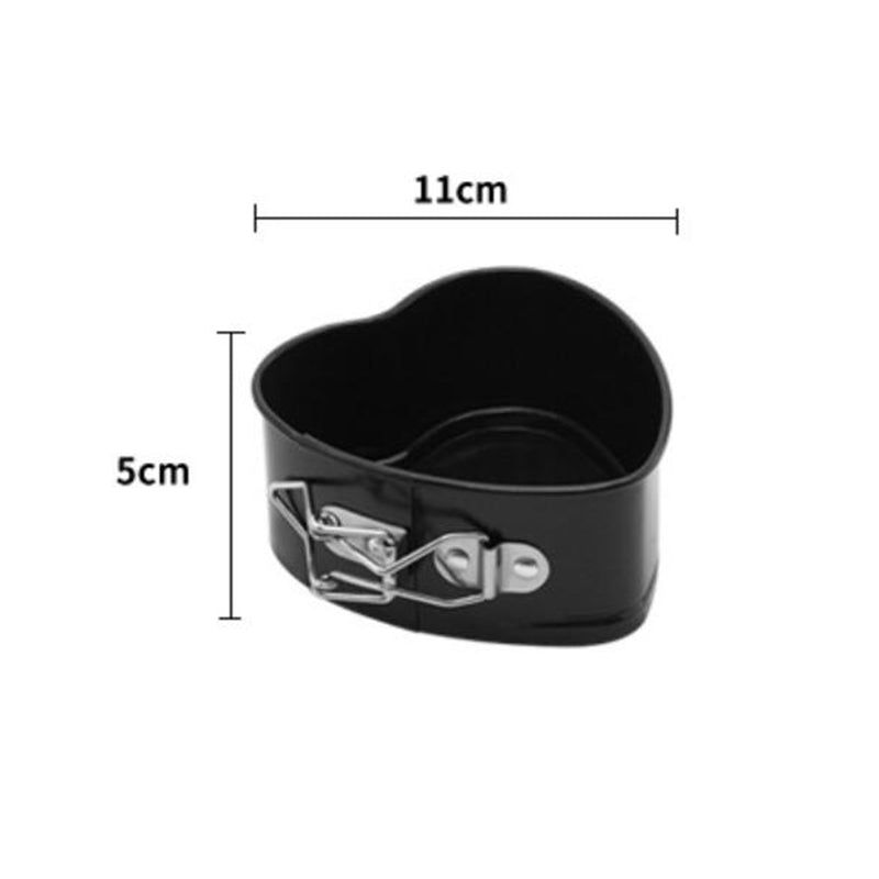 4-Inch Heart-shaped Cake Mold Removable Bottom Baking Pan with Lock 4-Inch Heart-shaped Cake Mold Removable Bottom Baking Pan with Lock
