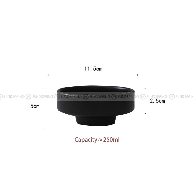 Ceramic Frosted Bowl Creative High-footed Bowl Personalized Bowl Ceramic Frosted Bowl Creative High-footed Bowl Personalized Bowl