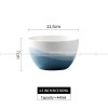 Ceramic Tableware Landscape Painting Dinnerware Gradient Bowls Plates Ceramic Tableware Landscape Painting Dinnerware Gradient Bowls Plates