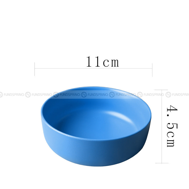 Nordic Matt Blue Tableware Ceramic Dinnerware Round and Irregular Plate Nordic Matt Blue Tableware Ceramic Dinnerware Round and Irregular Plate