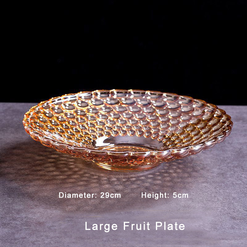 Contemporary Glass Fruit Pot: A Stylish Living Room Accent for Snacks and Candy Contemporary Glass Fruit Pot: A Stylish Living Room Accent for Snacks and Candy