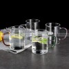 Transparent Glass Ware Set Heat Resistant Mugs With Colorful Handle Transparent Glass Ware Set Heat Resistant Mugs With Colorful Handle