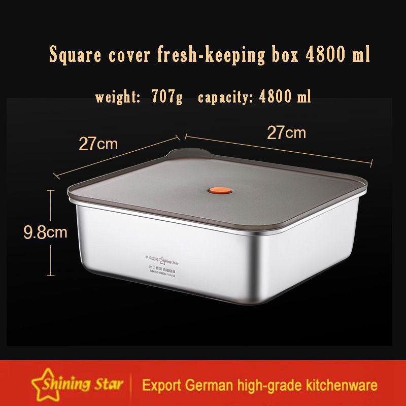 304 Stainless Steel Fresh-keeping Box Sealed Food Storage Box With Lid 304 Stainless Steel Fresh-keeping Box Sealed Food Storage Box With Lid