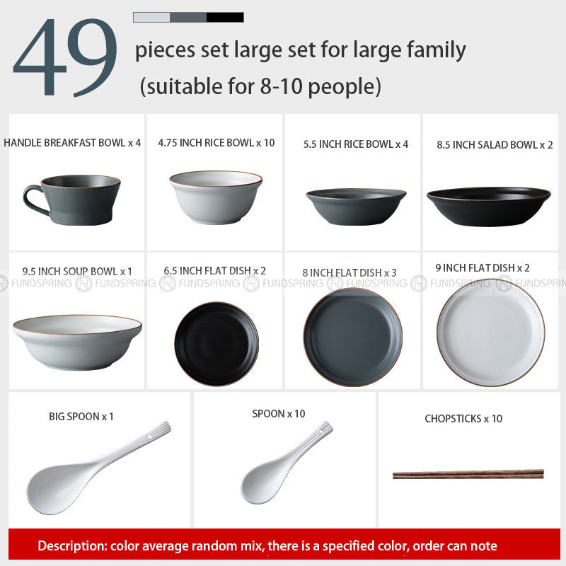 Minimalist Matte Ceramic Dinnerware Set Porcelain Serverware Set Minimalist Matte Ceramic Dinnerware Set Porcelain Serverware Set