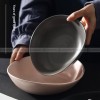 Japanese Ceramic Tableware Irregular Matte Ramen Bowl Deep Salad Plate Japanese Ceramic Tableware Irregular Matte Ramen Bowl Deep Salad Plate