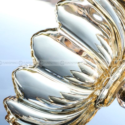 European Glass High-Foot Fruit Bowl: Stylish Living Room Snack and Nuts Pot European Glass High-Foot Fruit Bowl: Stylish Living Room Snack and Nuts Pot