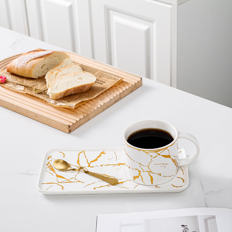 Contemporary Minimalist Marbled Coffee Cup for Stylish Afternoon Tea Snacking Contemporary Minimalist Marbled Coffee Cup for Stylish Afternoon Tea Snacking