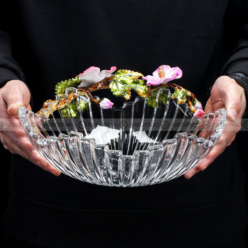 European Elegance: Crystal Glass Serving Bowl for Fruits, Candy, and More European Elegance: Crystal Glass Serving Bowl for Fruits, Candy, and More