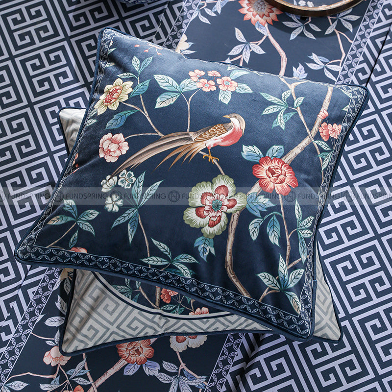 Lanruoting Chinese Premium Pillowcase Square 45cm Pillow Decorative Throw Pillow 18" Lanruoting Chinese Premium Pillowcase Square 45cm Pillow Decorative Throw Pillow 18"