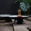 Japanese Ceramic Serving Plate High-foot Plate Matte Black Platter Japanese Ceramic Serving Plate High-foot Plate Matte Black Platter