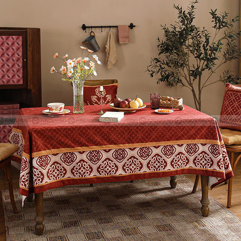 Janissa Tablecloth Velvet Cover Red New Year Decorative Table Cloth Janissa Tablecloth Velvet Cover Red New Year Decorative Table Cloth