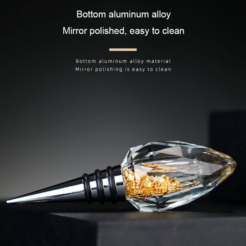 Crystal Flow Gold Foil Red Wine Stoppers Sealed Bottle Stopper Crystal Flow Gold Foil Red Wine Stoppers Sealed Bottle Stopper