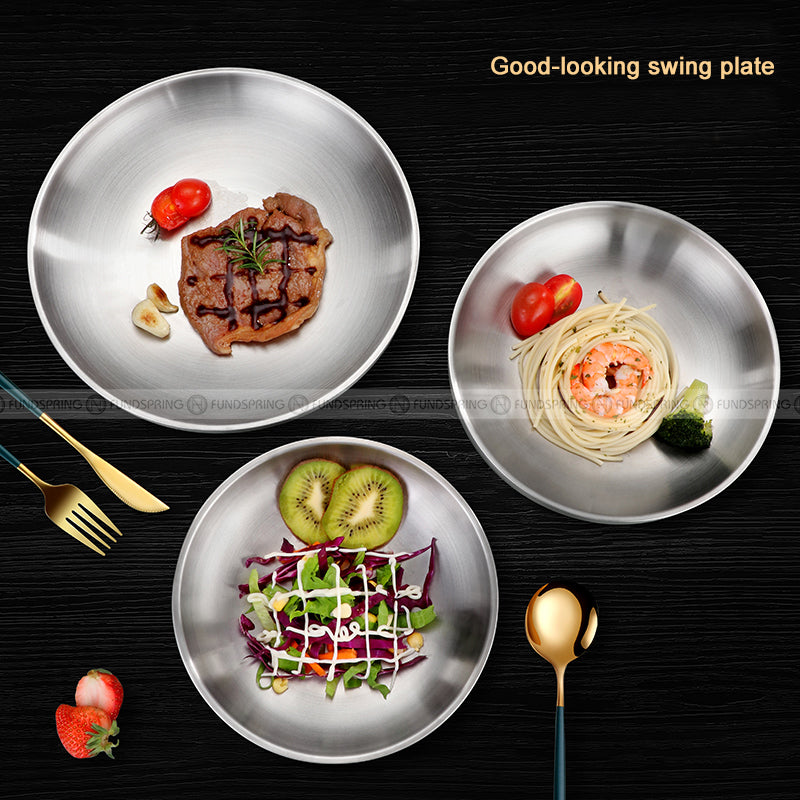 304 Stainless Steel Plate Heat Insulation Double Layer Thickened Bowl 304 Stainless Steel Plate Heat Insulation Double Layer Thickened Bowl
