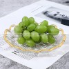 Nordic Minimalist Golden-Rim Glass Fruit Bowl and Salad Plate Set Nordic Minimalist Golden-Rim Glass Fruit Bowl and Salad Plate Set