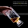 Sealed Crystal Glass Wine Bottle Beautiful Shape Liquor Storage Bottle
