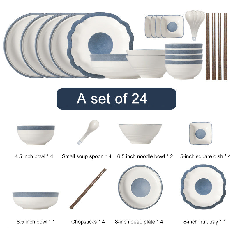 Minimalist Japanese Style Household Tableware Set - Fresh Dinnerware Set Minimalist Japanese Style Household Tableware Set - Fresh Dinnerware Set