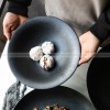 Black White Frosted Dinner Plate Large Serving Plate Display Plate Black White Frosted Dinner Plate Large Serving Plate Display Plate