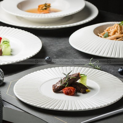 Nordic Dinnerware Carll Solar Series Ceramic White Dinner Plate Nordic Dinnerware Carll Solar Series Ceramic White Dinner Plate