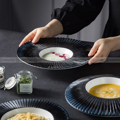Carll Solar Series Designer Dinnerware Ceramic Navy Stylish Dish Carll Solar Series Designer Dinnerware Ceramic Navy Stylish Dish