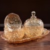 Glass Elegance Candy Jar Trio: Set of 3 Creative Storage Boxes with Lids Glass Elegance Candy Jar Trio: Set of 3 Creative Storage Boxes with Lids