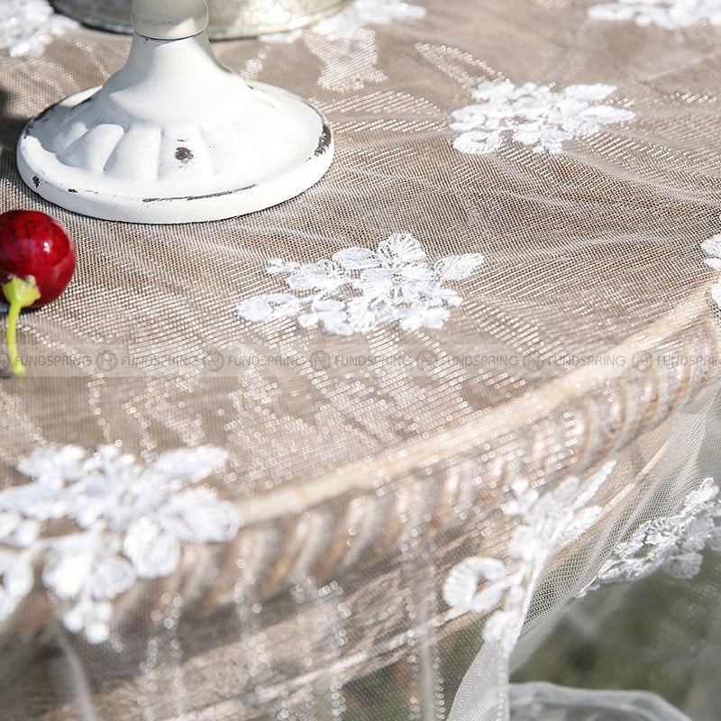 Cochem Tablecloth Decorative Cloth Literary Style White Lace Table Cover Cochem Tablecloth Decorative Cloth Literary Style White Lace Table Cover