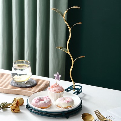 Ceramic Afternoon Tea and Snack Plate with Creative Dessert Display Stand Ceramic Afternoon Tea and Snack Plate with Creative Dessert Display Stand