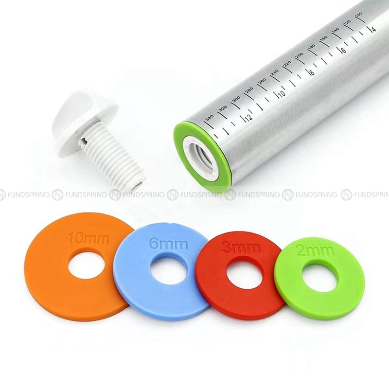 Stainless Steel Rolling Pin Adjustment Thickness Kneading Tool 17-Inch Stainless Steel Rolling Pin Adjustment Thickness Kneading Tool 17-Inch