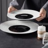 Mocaa Stone Series Black-white Dinnerware Ceramic Plate Shallow Plate Mocaa Stone Series Black-white Dinnerware Ceramic Plate Shallow Plate