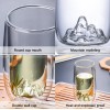 Heat Resistant Transparent Glass Coffee Cup Snow Mountain Bottom Mug Heat Resistant Transparent Glass Coffee Cup Snow Mountain Bottom Mug