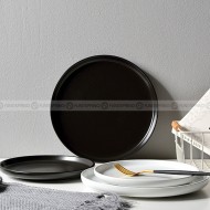 Nordic Elegance Matte Finish Ceramic Dinner Plate Duo (8" and 10") Nordic Elegance Matte Finish Ceramic Dinner Plate Duo (8" and 10")