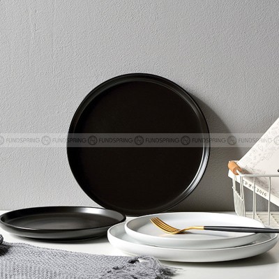 Nordic Elegance Matte Finish Ceramic Dinner Plate Duo (8" and 10") Nordic Elegance Matte Finish Ceramic Dinner Plate Duo (8" and 10")