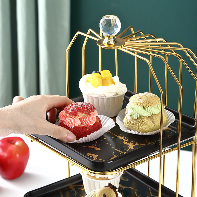 Beaded Top Decoration Candy Storage Plate: Elegant Display Stand for Refreshments, Desserts, and Pastries Beaded Top Decoration Candy Storage Plate: Elegant Display Stand for Refreshments, Desserts, and Pastries