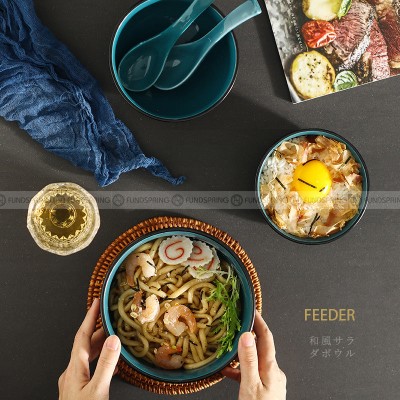 Peacock Blue Dinnerware Ceramic Green Glaze Tableware Dinner Bowls Peacock Blue Dinnerware Ceramic Green Glaze Tableware Dinner Bowls