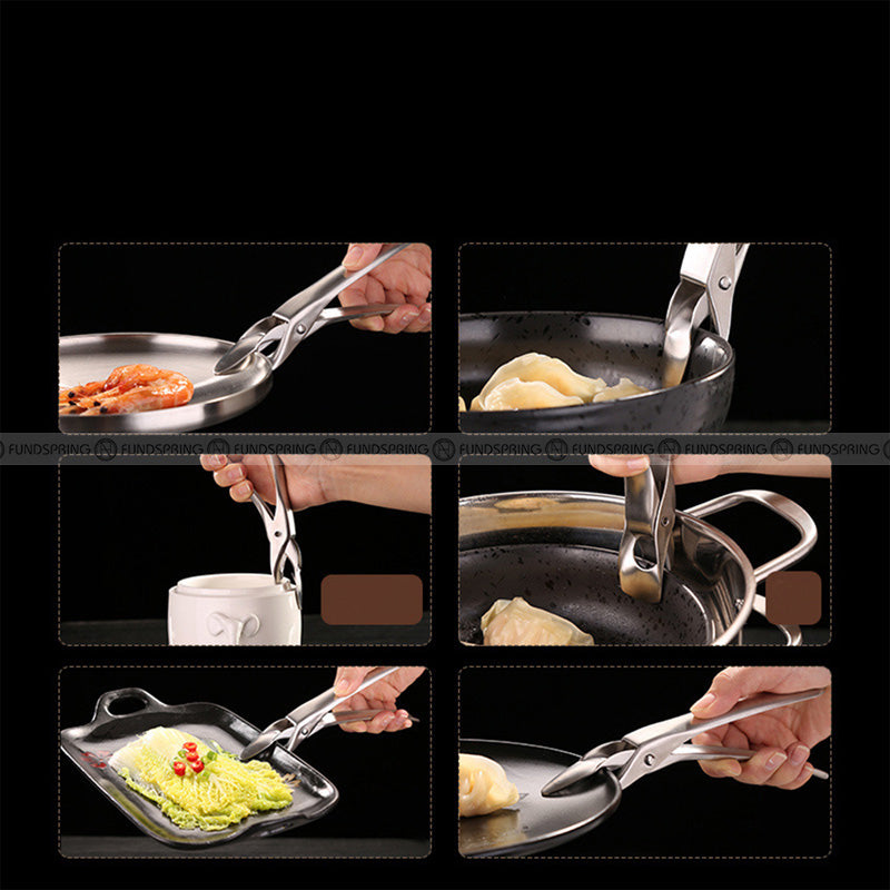 304 Stainless Steel Anti-scalding Bowl Tongs Anti-falling Dish Clamp 304 Stainless Steel Anti-scalding Bowl Tongs Anti-falling Dish Clamp