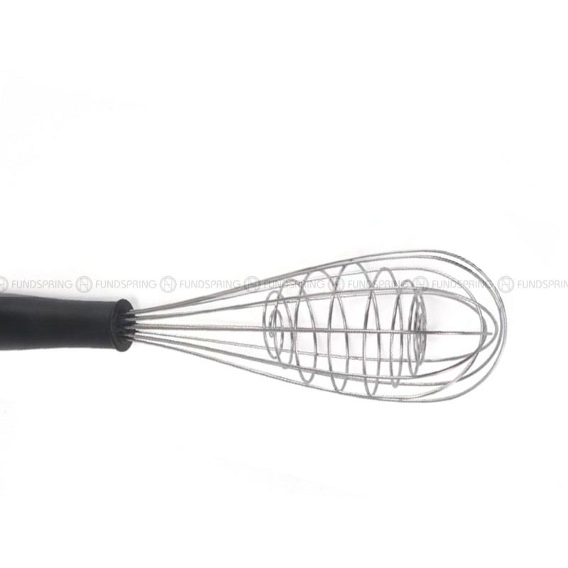 Effortless Egg Beating: Stainless Steel Rotary Whisk with Anti-Slip Grip Effortless Egg Beating: Stainless Steel Rotary Whisk with Anti-Slip Grip
