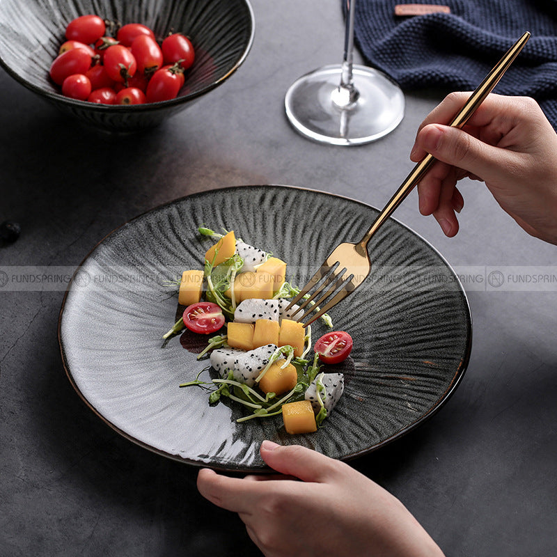 Glacier Tableware Ceramic Dinnerware Vintage Hat Bowls Grey Plates Glacier Tableware Ceramic Dinnerware Vintage Hat Bowls Grey Plates