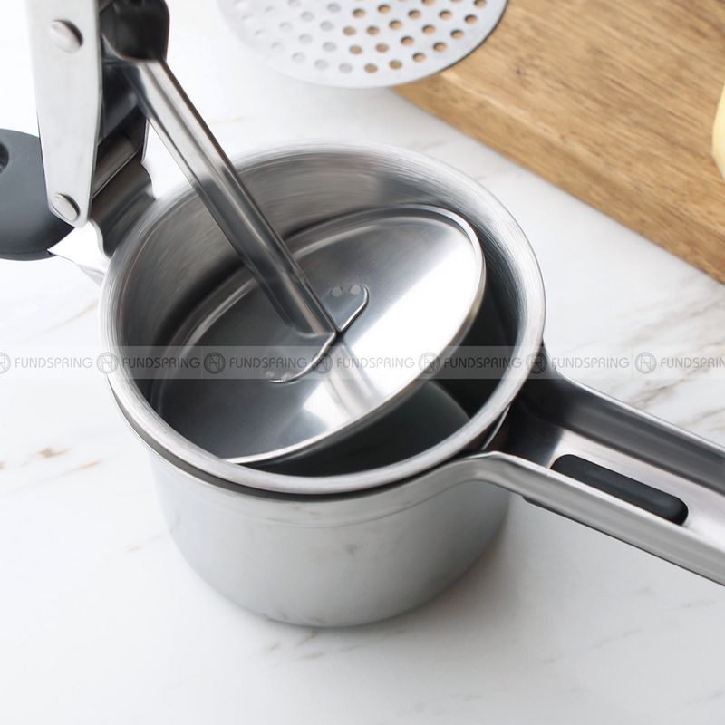 Silicone Handle Potato Puree Press with 3 Filter Holes - Mashed Potato Maker Silicone Handle Potato Puree Press with 3 Filter Holes - Mashed Potato Maker