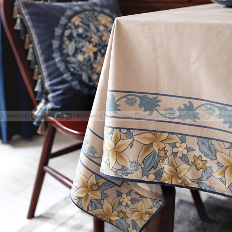 Piedmont Tablecloth Waterproof Velvet Fabric Dining Table Cover Piedmont Tablecloth Waterproof Velvet Fabric Dining Table Cover