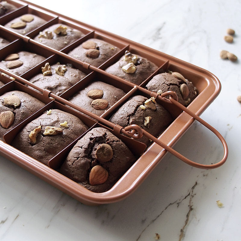 Brownie Pan Griddled Baking Pan Moved Bottom Non-stick Baking Mold Brownie Pan Griddled Baking Pan Moved Bottom Non-stick Baking Mold