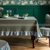 Combe Tablecloth Vintage Farmhouse Table Cover Lotus Leaf Tablecloth Combe Tablecloth Vintage Farmhouse Table Cover Lotus Leaf Tablecloth