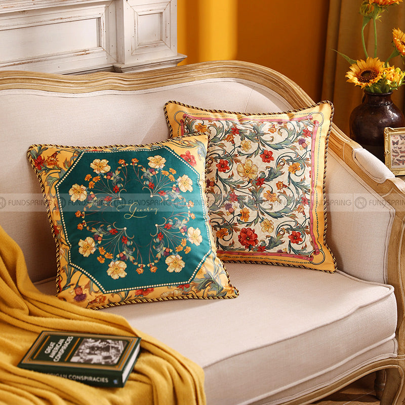Giverny Impression Pillow Vintage Sofa Lumbar Cushion Pillowcase Giverny Impression Pillow Vintage Sofa Lumbar Cushion Pillowcase