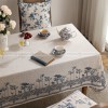 Kasha Tablecloth Luxury Table Cloth Simple Spun Line Table Cover Khaki